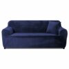 Yeahmart Thick Sofa Covers 1/2/3 Seater Pure Color Sofa Protector Velvet Easy Fit Elastic Fabric Stretch Couch Slipcover (Silver Grey, 3 Seater 1