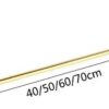 Bathroom European-Wide Copper and Gold Towel Rack Bathroom Towel Bar Towel Rack Single Rod Drawing Process Tower Hanger/40Cm