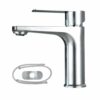Bifordo Bathroom Tap,Easy to Install Brushed Nickel Bathroom Sink Faucet with Supply Lines & Deck Plate for 1 or 3 Hole…