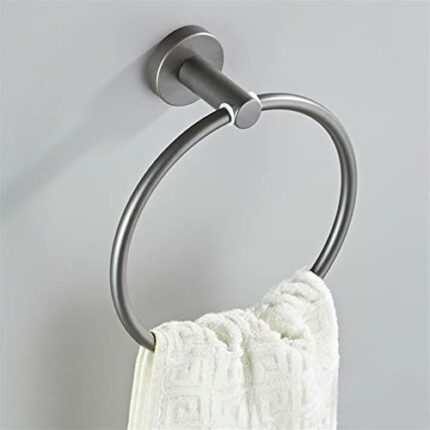 HIGOH Towel Racks,Bath Towel Holder,Bathroom Hand Towel,Brass Wall-Mounted Towel Rack,Towel Holder,Bathroom Accessories Towel round