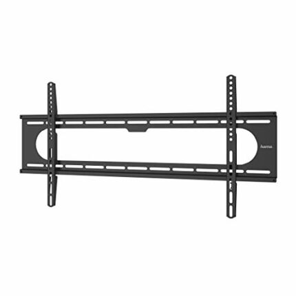 Hama XL Flat Fixed TV Wall Bracket Mount for TVs up to 90 inch VESA 800 - Black