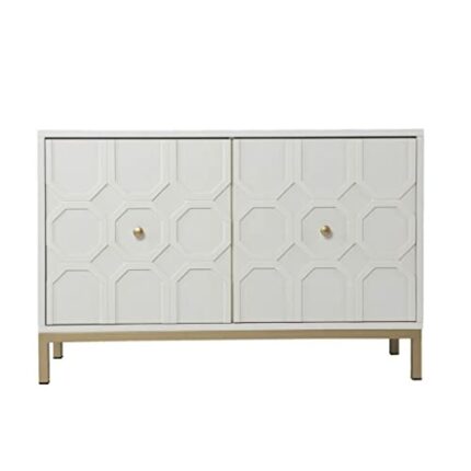 CZDYUF Wooden 2 Door Decorative Cabinet - White Living Room Dining Room TV Cabinet Storage Sideboard