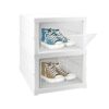 Bemodst Shoe Box, Stackable Clear Shoe Box, Plastic Shoe Box with Lid, Removable Drawer Type Storage and Finishing Box, Suitable for Household Sh