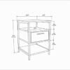 DECOROTIKA - Alba Nightstand Bedside Table – Modern and pratical - Black and Oak Colour