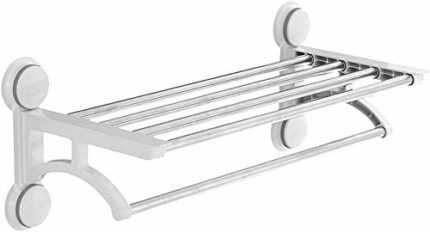 KNOXC Towel Racks,Stainless Steel Powerful Suction Cup Multi-Function Bathroom Towel Rack