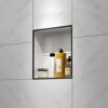 Uni-Green Ready For Tile Shower Niche 16x16 Recessed Easy and Quick Installation Flapped Over Thin Flange Shower Shelf Insert for Organizer Stora