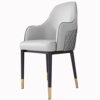 dining chair Kitchen Dining Room Furniture Chairs Living Room Armchairs Modern Leather High Back Padded Soft Seat Dining Chairs with Metal Legs,K