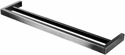 KNOXC Towel Racks,Towel Bar Double Towel Bar Square Base Towel Rails Wall Mounted for Bathroom or Kitchen,Brushed Finish Towel Rack