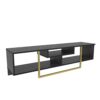 DECOROTIKA Asal 150 cm Wide TV Unit Media Console for TVs up to 65 inch (White and Black)
