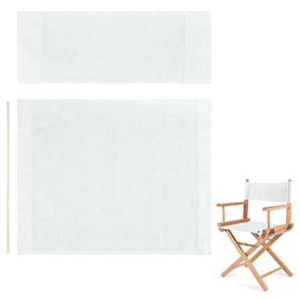 AHANDMAKER 1 Set Director Chair Canvas Replacement with Wood Stick, Portable Replacement Cover Canvas for Directors Chair, Makeup Chair Seat and
