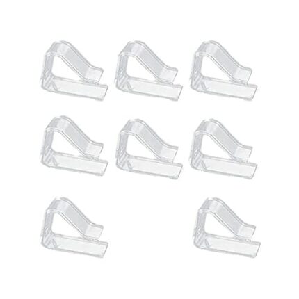 Yidootwo 8Pcs Tablecloth Clips Plastic Table Cloth Holders Outdoor Tablecloth Clamps Table Cover Clips for Home Garden Wedding Party(Clear)