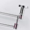 Bathroom Bathroom Shelf Double Bar Towel Rack Storage Rack Kitchen Cloths Hanger Tower -Resistant Shower Holder - Silver Tower Hanger/50Cm