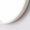 ASPECT M31W Leather Strap Wooden Wall Round Hanging Decorative Vanity Mirror (White, 50 Dia cm)
