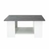 Symbiosis Square Coffee Table, White/Cement, 67 x 67 x 30.5 cm