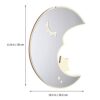 Veemoon Chic Moon Shape Acrylic Mirror Ornament Kids Room Wall Mirror Pendant Cartoon Shape Acrylic Mirror