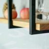 Ceiling Decoration Shelf Bar Hanger Wine Rack, Industrial Storage Rack, Wrought Iron Hanging Cabinet Wall Hanging Green Plant Display Rack Booksh