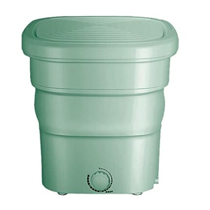 Washing Machines Portable Camping Washing Machine,3.0KG Foldable Pulsator Washing Machine, With Blue Light Irr(mini washing machine) (Green)
