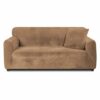 Teynewer Thick Velvet Sofa Covers 1 2 3 4 Seater High Stretch Non-Slip Couch Cover Furniture Protector Plush Sofa Slipcovers with 1 pillowcase fo
