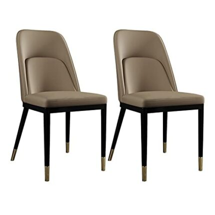 dining chair Kitchen Dining Room Furniture Chairs Faux Matte PU Leather Dining Chairs Set Of 2 Kitchen Living Room Accent Chairs with Upholstered
