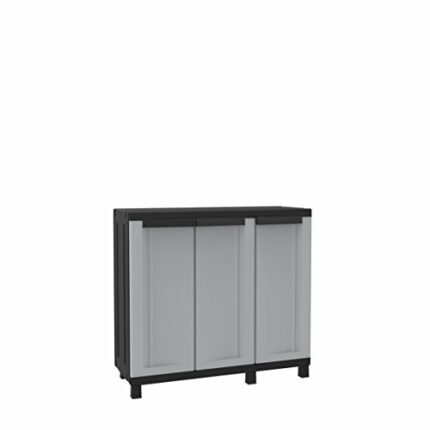 Terry, TWIST 102B. 3-door cabinet with 1 inner shelf. Color, Polypropylene, grey/black, 102x39x91,5 cm
