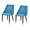 dining chair Kitchen Dining Room Furniture Chairs Set Of 2 Dining Chairs Matte Leather Upholstered Accent Chairs Modern Living Room Side Chairs f