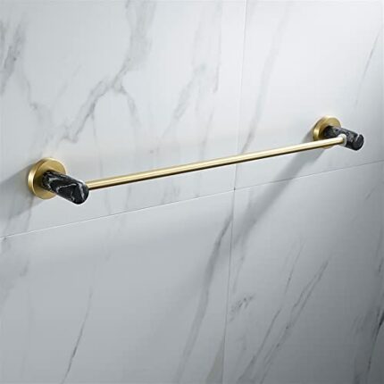HIGOH Towel Racks,Towel Rail for Bathroom,Brushed Towel Bar Wall Mounted Bathroom Accessory Towel Holder Rod Hand Towel Holder/Single Rod Towel R