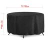 AMSAMOTION Garden Table Cover, Waterproof, Windproof, Anti-UV, Heavy Duty Rip Proof 210D Oxford Fabric Patio Set Cover, Garden Furniture Cover, R