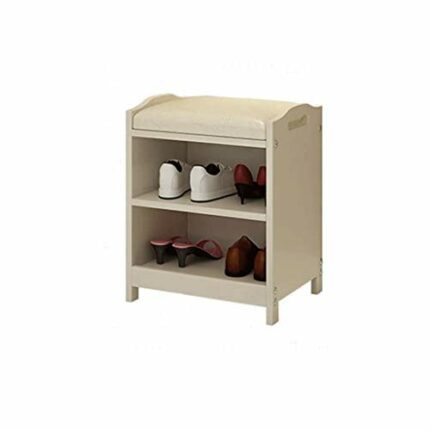 DINGZZ Shoe Cabinet Rack,Shoe Rack with White Chic Hollow Shoe Closet Wood Plastic Plate Storage Organizer Stand Shelf Holder Space Saving