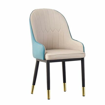 dining chair Kitchen Dining Room Furniture Chairs Dining Chairs Water Proof PU Leather Chair With Metal Legs With Armrests Backrest For Dining An