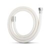 OFFO Shower Hose 3.0m, PVC Universal Smooth Shower Pipe with Shower Hose Washer High Pressure Shower Hose for Bath Taps Replacement Silver