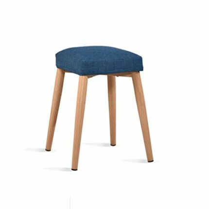 LUKEO Barstools Solid Wood Stool Home Dining Table Stool Economical Stool Imitation Wood Stool Fabric Dressing Stool (Color : 3-pack)