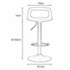 DINGZZ Hydraulic Bar Stool Dining Chairs with Backrest 360° Swivel Adjustable Height PU Upholstered Seat Assembled Pub Home (Color : Svart)