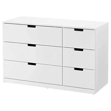 Ikea NORDLI chest of 6 drawers, 120x76 cm, white