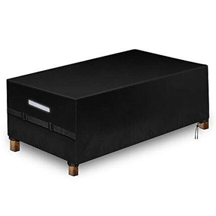 Furniture Covers, Patio Furniture Cover Waterproof upgrade to 5000Pa, Windproof, Anti-UV, Heavy Duty Rip Proof 420D Oxford Fabric Outdoor Table C