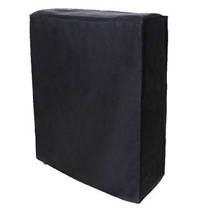 Black Folding Bed Cover Portable Bed Cover Furniture Dust Proof Protective Cover for Indoor Outdoor Use(85 * 33 * 107cm)