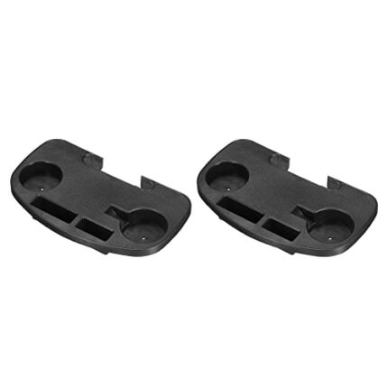 PATIKIL Adjustable Zero Gravity Tray, 2 Pack Medium Size Water Cup Holder Trays Lounge Chair Accessory for Outdoor Camping, Black
