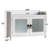 COLLECTIVE HOME - Storage Cabinet, Mini Countertop Cabinet, Distressed Wood Organizer for Kitchen Living Room Bedroom Bathroom Office with Magnet