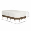 Amazon Basics Rectangular/Oval Patio Table and Chair Set Cover, Large, Beige + Tan