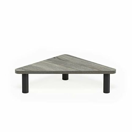 Furinno Monitor Stands, Wood, French Oak Grey/Black, one size