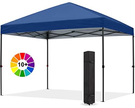ABCCANOPY 2x2M Pop Up Gazebo Commercial Gazebo With Upgraded Roller Bag, 4 Weight Bags, Stakes and Ropes(Navy Blue)