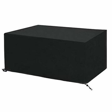 SanGlory Garden Furniture Cover Waterproof Outdoor Furniture Covers, Heavy Duty Oxford Fabric Patio Set Cover Rectangular Windproof and Anti-UV P
