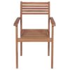 vidaXL 8x Solid Teak Wood Stackable Garden Chairs Wooden Armchairs Home Household Furniture Chairs Garden Seats Dining Chairs Outdoor Seating