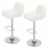 DINGZZ Dustpan Chair Square Foot Bar Stool PU Fabric Bar Stools Spa Tattoo Massage Salon Furniture (Color : Argento, Size : Light Grey)