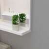 ANYHI Bathroom Wall Mirror with Shelf, White Bathroom Mirror for Wall, Rectangular Wall Hanging Mirror for Living Room Bedroom Entryway, Horizont