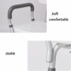 Bath Stools,Shower Stool Bathroom Chair with Armrests Bathroom with Armrests Aluminum Lightweight Adjustable Non-Slip Pregnant Pillow White Stock
