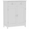 Bath Vida Priano 2 Drawer 2 Door Bathroom Cabinet Storage Cupboard Floor Standing Unit, White