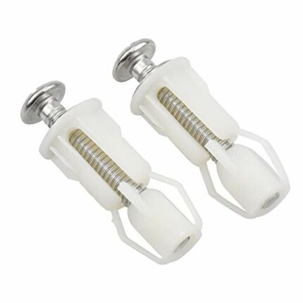 NATUCE 2pcs Toilet Seat Fittings Toilet Seat Hinges Screws Toilet Lid Screws Top Nuts Screw Fixing Hinges Screws Expanding Rubber for Toilet Cove