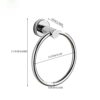 Towel Ring Silver, Towel Ring Stainless Steel Classic Towel Ring Round Shape Wall Mounted Essentials Accessories Bath Towel Ring for Kitchen and