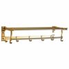 Towel Rack Bathroom Towel Rail Foldable Aluminum Storage Rack Wall Mounted Rustproof Double Layer Towel Bars with 7 Hook Drilling Installation