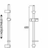 Bristan EVC ADR01 C EVO Riser Rail with Adjustable Fixing Brackets - Chrome Plated